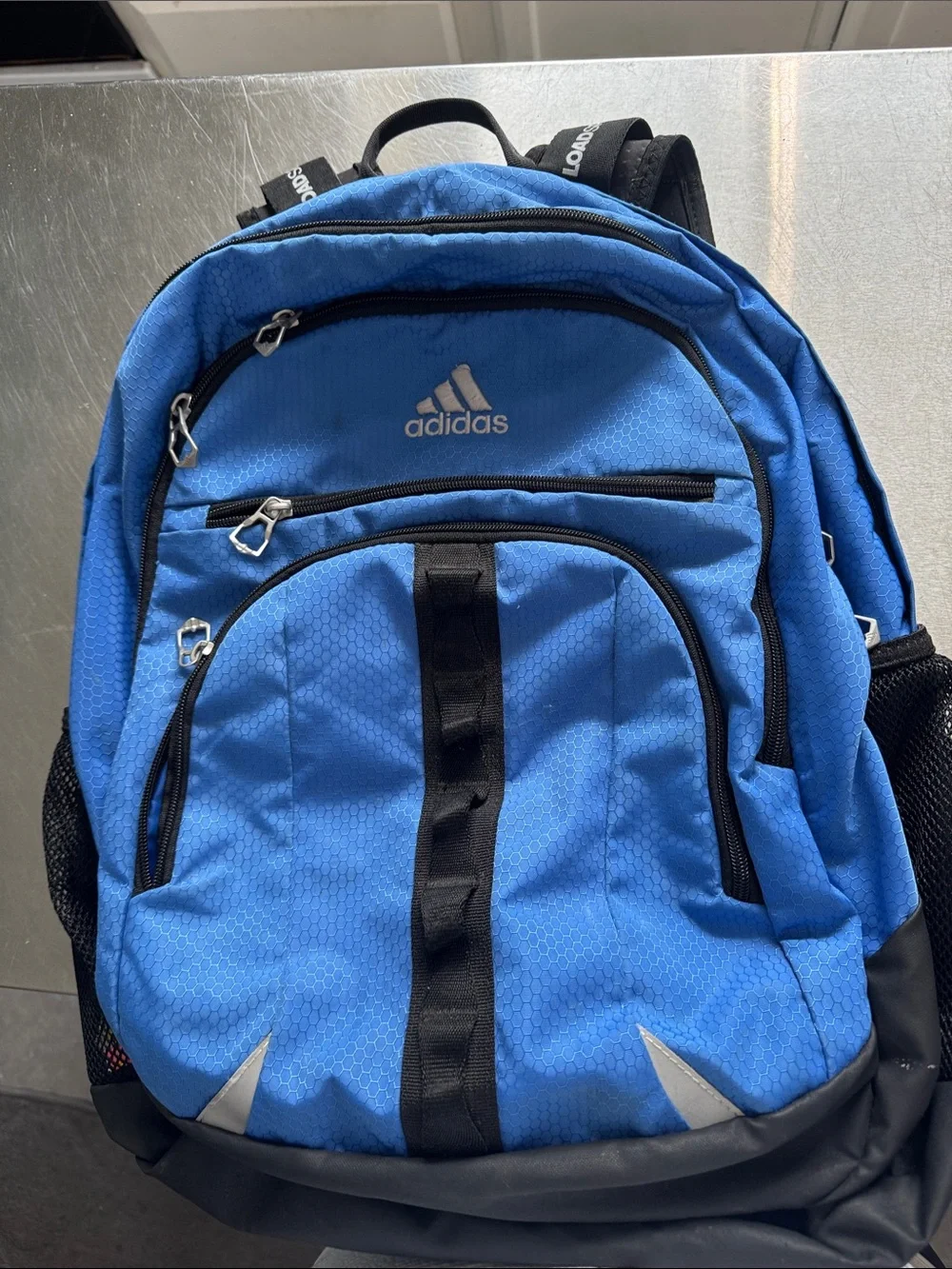 adidas Bright Blue Backpack with Black Detailing